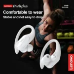 Lenovo LP75 Sports Wireless Earphones with Mics,Button Control, LED Power Display - Image 3