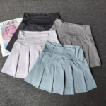 Summer High Waist Sports Short Skirt Lined Shorts Fitness Yoga Quick Dry Running Sport Skirts - Image 3