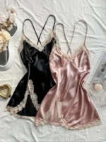 Women's Sexy Nightdress Comfortable Two-Piece Lace Pajama Set for Sleepwear Two-piece - Image 6