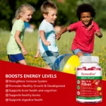 Kids Multivitamin Gummies with Vitamins A/C/D3 & Zinc - Immunity, Brain & Growth Support - Image 6