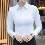 Elegant Women Shirts Woman White Shirt Long Sleeve Blouse Office Lady