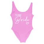 S-3XL White Bridal Swimsuit Women 2025 New Team Bride One-Piece Swimwear - Image 4