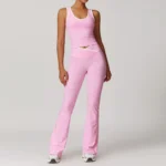 Yoga Set 2 Pieces Workout Outfits Fitness Sportswear Gym Tracksuit High Waist Leggings - Image 4