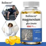Magnesium Glycinate 500 Mg - 30/60/120 Capsules, High Absorption, Dietary Supplement for Sleep