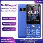 GSM 2G BAR Phone G600 Dual SIM Card 6800mAh Battery SOS Big Key 2.4Inch Screen - Image 2