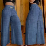 High Waist Solid Color Wide Leg Pants Summer Chic Loose Women Trousers