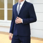 8XL Suit (Blazer+pants) Fashion  Professional Suit Wedding Groom Best Man Suit - Image 3