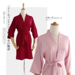 Women Wedding White Bride Robe Morning Gown 3/4 Sleeve Sleepwear Loose Nightgown - Image 5