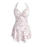 Women Korean Sexy One Piece Swimsuit Tummy Control Slimming High Waisted Bathing Suit - Image 6