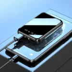 20000mAh Mini Power Bank Portable Charger Mirror Screen LED Digital Powerbank - Image 3