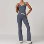 Yoga Set 2 Pieces Workout Outfits Fitness Sportswear Gym Tracksuit High Waist Leggings