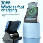 30W Wireless Charger Pad Stand Desktop Ultra-thin Mobile Phone For iPhone - Image 6