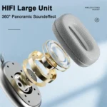 2026 Bluetooth Over Ear Headphones Wireless, HiFi Stereo Sound, 12 Hours Playtime, Dual Device Pairing - Image 4