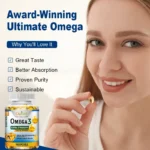 Omega 3 Fish Oil Capsules Support Brain & Nervous System Health, Cardiovascular & Skin Health - Image 5