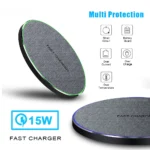 Wireless Charger Pad for Samsung Galaxy S25 S24 S23 iPhone 16 15 14 Pro Max Ultra-Thin Fast Wireless - Image 2
