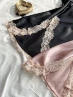 Women's Sexy Nightdress Comfortable Two-Piece Lace Pajama Set for Sleepwear Two-piece - Image 4