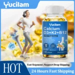 Vitamin D3 + K2 + B12 Calcium Capsule Daily Vitamin Supplement Supports Healthy Bones & Muscles