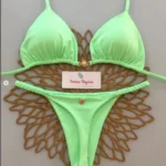 Print Sexy Bikini Sets Halter Lace-up Tops Thongs Beach Style Bathing Suit Y2k Swimsuits - Image 4