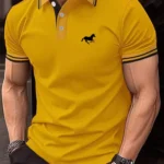 New Men's T-shirt Classic Short sleeved Polo Shirt