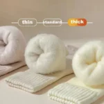 3 Pairs Women Socks Wool  Winter Warm Snow Markron Color Thick Plush Hairy Floor Sleep Socks - Image 3