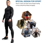 Men Sport T-shirt Quick Dry Bodybuilding Running Shirt Long Sleeve - Image 5