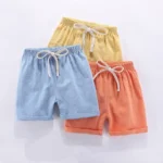 2-10Y Children's Shorts For Boys Girls Cotton Linen Short Pants