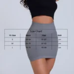 1Pcs Spring Summer New High Waist Elastic Business Women's Mini Skirt Black - Image 6