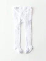 1-Pack of Simple Basic Vertical Striped Leggings for Baby Girls - Image 2