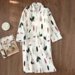 Japanese-style kimono pajamas summer new 100% cotton gauze pajamas nightgown