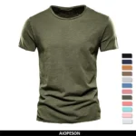100% Cotton Men T-shirt Casual Soft Fitness Summer Thin T-shirts
