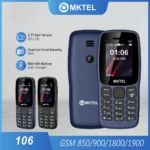 MKTEL 106 Feature Phone 1.77" Display 800mAh Battery Dual SIM Dual Standby Strong Torch