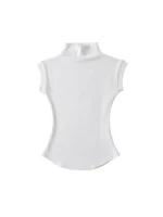 Women Summer Sexy Turtleneck Sleeveless T-Shirts Tops Solid Slim Fit Pullovers - Image 6