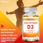 Vitamin D3 10,000 IU (250 mcg), Supports Immune Health, Calcium Absorption Muscle Function & Bone Strength - Image 3