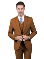 New Men's Suits 3 Pieces Groom Bestman Slim Fit Wedding Prom Party Tuxedo Suit (Blazer+Pants+Vest) - Image 6