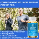 Calcium Vitamin D3 Plus with B12, K2 - High Potency Food Based Immune - Support Bone Health & Mood Balance Supplement - Image 3