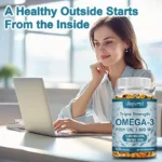 Omega 3 Fish Oil - for Nervous System, Skin and Hair Health, Antioxidants - Easy To Swallow - Image 4