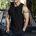 Summer Men's Gym Tank Top Fitness Training Clothing Sleeveless Shirt Men Vest - Image 5
