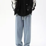 New Men Korean Trendy Brand Casual Jeans Fashion Solid Color Straight Pants - Image 4