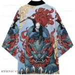 Oversize 3XL 4XL 5XL Japanese Kimono Cardigan Traditional Men's Samurai Cosplay Costume - Image 4