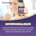 OMEGA 3 Capsules, with Vitamin D, Calcium for Children, Kids Multivitamin, Support Brain Health - Image 5