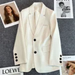 Elegant Office Lady Blazers for Women  Fashion Long Sleeve Single Button - Image 5