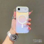 NEW For Iphone 17 Pro Max Laser Color-Changing Matte Phone Case 17Pro Magnetic Cover - Image 3