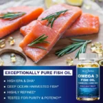 Alxfresh Wild Caught Omega 3 Fish Oil– 120/60 Soft Gels –3600mg High EPA 1300mg DHA 900mg - Image 3