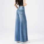 Summer Lyocell Jeans Women Breathable High Waist Straight Wide Leg Denim Y2k Pants - Image 5
