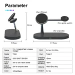 3 in 1 Wireless Charger Stand For iPhone 12/13/14/15/16/17 Fast Charging Station - Image 5