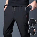 Men's Casual Pants Business Stretch Slim Fit Elastic Waist Jogger