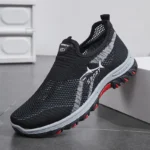 Men's Lightweight Slip-On Sneakers - Non-Slip Casual Shoes Suitable for Hiking