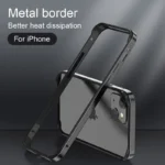Hybrid Silicone Frame Aluminum Metal Phone Case For iPhone 17 16 15 14 13 12 Pro Max