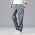 Summer Ultra-thin Lyocell Men's Jeans Drape Soft Fabric Loose Straight Casual Denim Pants - Image 5