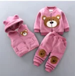 Winter Baby Clothing Sets Autumn Boys Girls Thick Warm Suits Hooded Sweater - Image 2